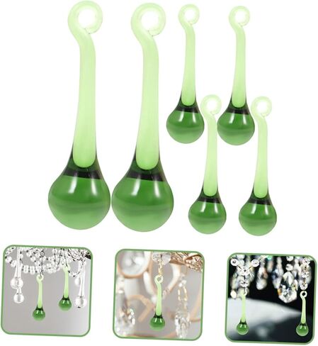 Toddmomy 6pcs Crystal Chandelier Pendants Chandelier Crystal Prisms Light Hanging Decoration Wedding Pendant Decor in Saudi Arabia