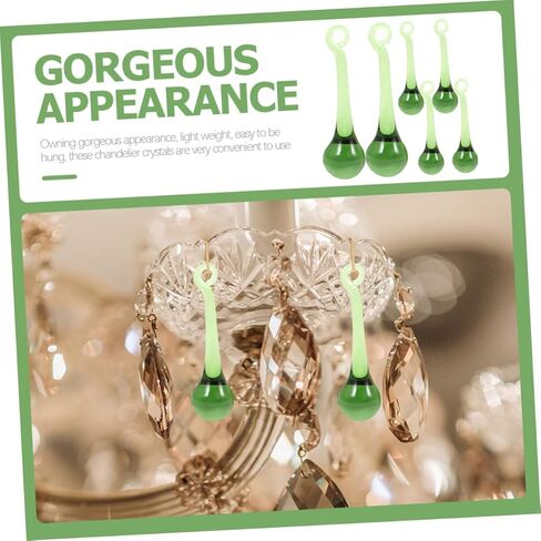 Toddmomy 6pcs Crystal Chandelier Pendants Chandelier Crystal Prisms Light Hanging Decoration Wedding Pendant Decor in Saudi Arabia