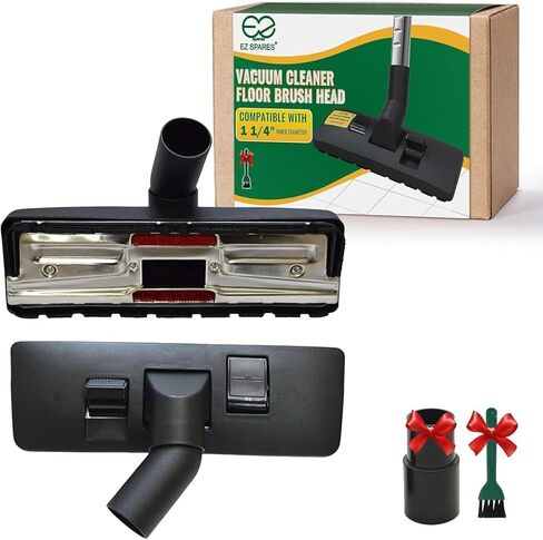 EZ SPARES 1 1/4 بوصة 32 مم مكنسة كهربائية عالمية برأس فرشاة أرضية أوروبية مرفقة للأرضيات والسجاد، أداة كومبو جديدة مصممة لتناسب هوفر، ويوريكا، وقوس قزح، ومتجر VAC in Saudi Arabia