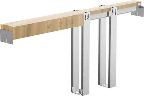 VEVOR Pocket Door Frame Kit, for 24-36 in Wide 80 in High Door, Pocket Door Kit with Two-Way Soft Close Mechanism, Slide Smoothly Quietly, Easy to Install, Premium Galvanized Steel, for Living Room in Saudi Arabia