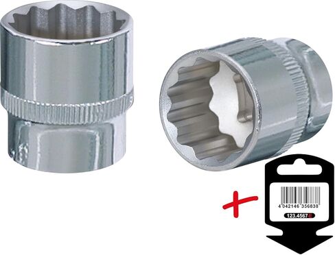 'KS Tools بلاستيك 918.1331 E 1/2 بوصة كروم بلس Stecknuss 12kant 12 مم على علاقة in Kuwait