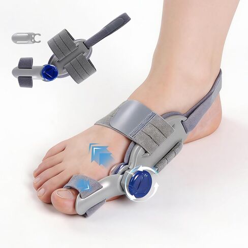 Bunion Corrector for Women & Men, Orthopedic Hallux Valgus Corrector with Adjustable Knob & Silicone Pad, Bunion Pain Relief, Fits Both Left & Right Feet, One Size Fits Most (1PACK) in Saudi Arabia