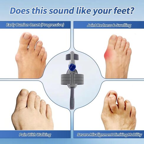 Bunion Corrector for Women & Men, Orthopedic Hallux Valgus Corrector with Adjustable Knob & Silicone Pad, Bunion Pain Relief, Fits Both Left & Right Feet, One Size Fits Most (1PACK) in Saudi Arabia