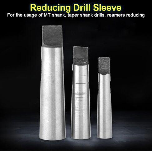 Taper Adapter,3 Pcs 45# Steel Reducing Sleeve,Easy to Store and Maintain,for The Mt Shank, Taper Shank Drills Mt1- Mt2 Mt2- Mt3 Mt3- Mt4 in Saudi Arabia