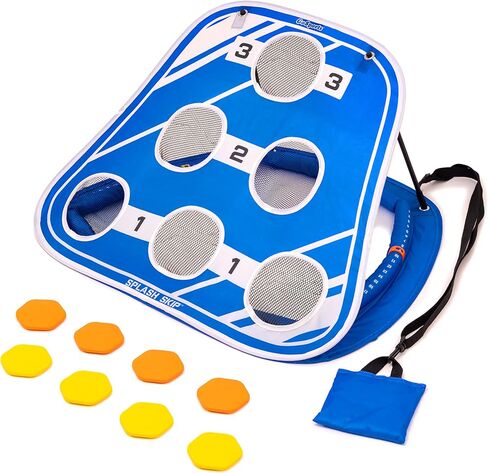 لعبة GoSports Splash Skip Floating Pool Cornhole - لعبة القفز على الحجارة في حمام السباحة للبالغين والعائلة - لعبة Water Cornhole لحمامات السباحة والبحيرات in Saudi Arabia