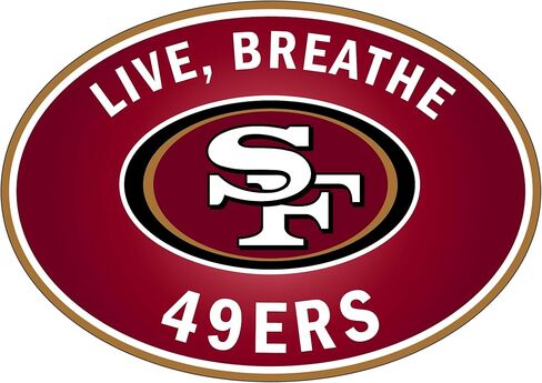 ملصق Siskiyou Sports NFL San Francisco 49ers Live-Breath التلقائي، ألوان الفريق، مقاس واحد in Kuwait