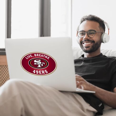 ملصق Siskiyou Sports NFL San Francisco 49ers Live-Breath التلقائي، ألوان الفريق، مقاس واحد in Kuwait