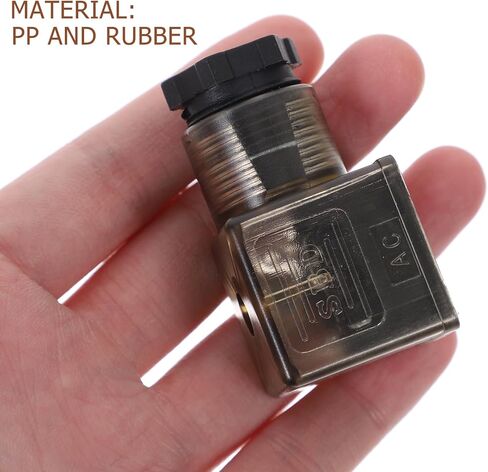 SOLUSTRE Tea Colored 3 Prong Connector with Led Indicator Light Durable Solenoid Valve Plug 1.96X1.02X1.02In for Industrial Hydraulic and Pneumatic Solenoid Coils in Saudi Arabia