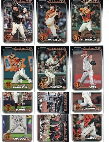 San Francisco Giants Topps Team Sets (2025-2022) *Plus* (5) Bonus Buster Posey Cards! / Each of these (4) Topps Giants Team Sets include cards from both Series 1 and 2 Topps. Loaded with Star players and Rookie Cards. *Store Special!* in Saudi Arabia
