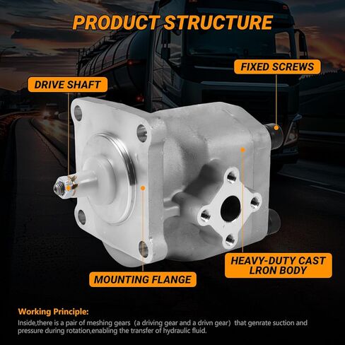 Hydraulic Pump 194130-41120 34150-36100 2403-3111-00 for Yanmar Tractor YM186 YM1810 YM1820 YM2010 YM2310 for Kubota L175 L185 L1501 L1801 L225 L2000 L2201 Aftermarket Replacement Parts in Saudi Arabia