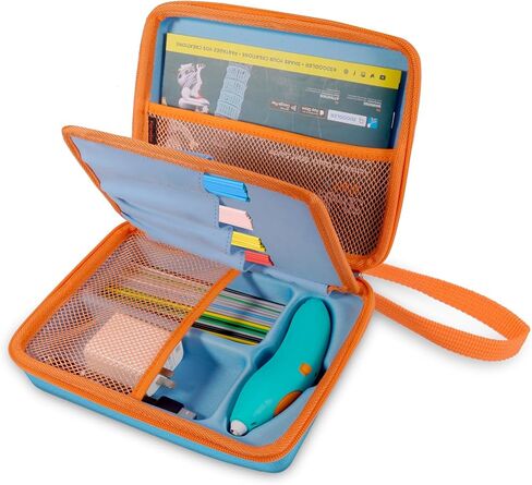 حافظة كينوبي متوافقة مع 3Doodler Start+ Essentials (2024 2023) مجموعة أقلام ثلاثية الأبعاد للأولاد والبنات، مجموعة أنشطة فنية محمولة ذات هيكل صلب لتخزين لعبة العلوم والتكنولوجيا والهندسة والرياضيات، وعقد خيوط بلاستيكية in Kuwait