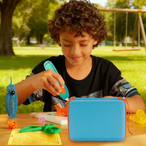 حافظة كينوبي متوافقة مع 3Doodler Start+ Essentials (2024 2023) مجموعة أقلام ثلاثية الأبعاد للأولاد والبنات، مجموعة أنشطة فنية محمولة ذات هيكل صلب لتخزين لعبة العلوم والتكنولوجيا والهندسة والرياضيات، وعقد خيوط بلاستيكية in Kuwait