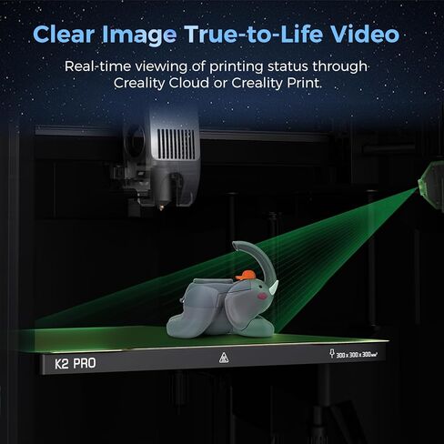 Creality Official K2 Pro/ K2 Chamber AI Camera Ultra HD Camera, Real-time Monitoring on Your Phone and Enhanced Efficiency, Compatible with Creality K2/ K2 Pro 3D Printers (Not Compatible with K2 SE) in Saudi Arabia