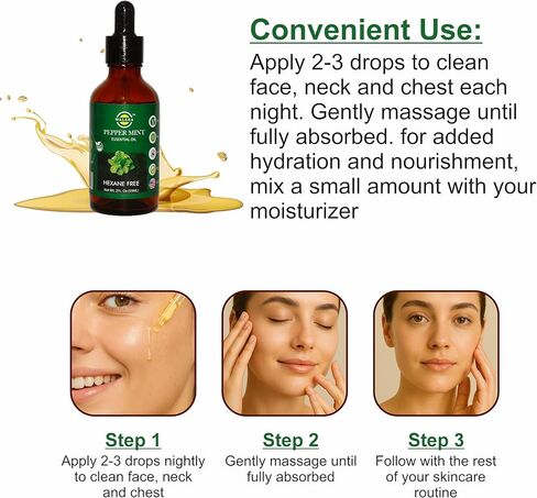 زيت النعناع العطري - 2 أونصة | نقي وطبيعي 100% للعلاج بالروائح العطرية والعناية بالبشرة والشعر وفروة الرأس in Saudi Arabia