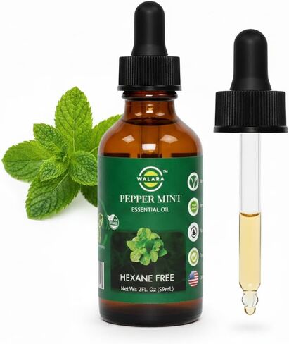 زيت النعناع العطري - 2 أونصة | نقي وطبيعي 100% للعلاج بالروائح العطرية والعناية بالبشرة والشعر وفروة الرأس in Saudi Arabia