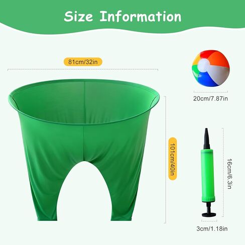 Giant Granny Pants Yard Game,14 PCS Complete with 2 Pants(40"x32") & 2 Pumps,10 Colorful Bouncy Balls,Hilarious Outdoor Tossing Games for Adults Family Easter Carnival Party Backyard Gatherings in Saudi Arabia