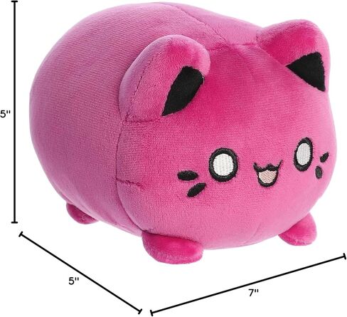 حيوان محشو من Aurora® Enchanting Tasty Peach® Cosmic Purple Meowchi - تصميم مشرق وملون لديكور الغرفة - مثالي للبالغين والأطفال وأعياد الميلاد - 7 بوصات in Saudi Arabia