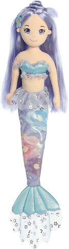 دمية Aurora® Enchanting Sea Sparkles™ Floral Sparkles Ivy™ المحشوة - لعب خيالي مع الرفاق السحريين - مثالية لأعياد ميلاد الأطفال واحتفالاتهم - أزرق 45.72 سم in Saudi Arabia