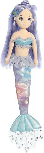 دمية Aurora® Enchanting Sea Sparkles™ Floral Sparkles Ivy™ المحشوة - لعب خيالي مع الرفاق السحريين - مثالية لأعياد ميلاد الأطفال واحتفالاتهم - أزرق 45.72 سم in Saudi Arabia