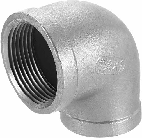 HARFINGTON 304 الفولاذ المقاوم للصدأ 90 درجة تركيبات الكوع NPT 3/4 x NPT 1/2 أنثى إلى أنثى محول ملولب تركيب الأنابيب لتوصيل أنابيب المياه وخرطوم الهواء PVC أنبوب المصبوب in Saudi Arabia
