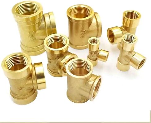 1 قطعة 1/8 "1/4" 3/8 "1/2" 3/4 "1" 2 "BSPP أنثى النحاس متساوية المحملة 3 طرق الأنابيب وصلة أنبوب تركيب المياه (1/4") وصلات المواسير in Kuwait