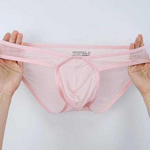 Men's Cotton Low Rise Briefs Soft Breathable Bulge Pouch Sexy Underwear(Pink - L) in Saudi Arabia