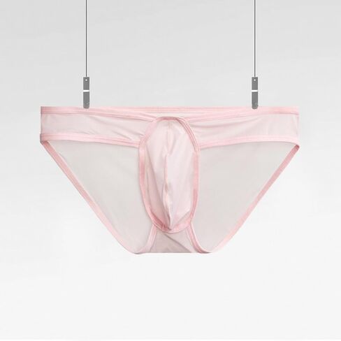 Men's Cotton Low Rise Briefs Soft Breathable Bulge Pouch Sexy Underwear(Pink - L) in Saudi Arabia