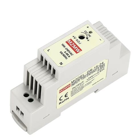1 قطعة DR-15 DIN السكك الحديدية تحويل التيار الكهربائي 15 واط المدخلات 100-240 فولت التيار المتناوب إلى 12 فولت 24 فولت إخراج واحد إلكترونيات صناعية (12 فولت 1.25A_15 واط) in Kuwait