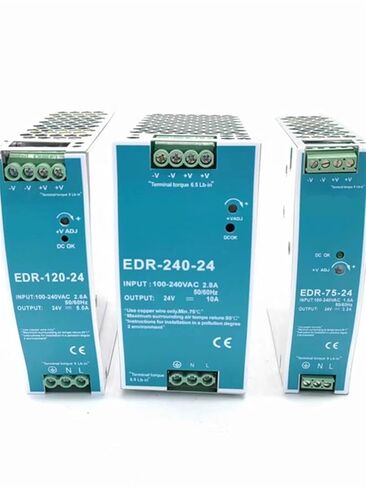 EDR 120 واط 24 فولت صناعة تبديل وضع التيار الكهربائي Edr-120 واط الدين السكك الحديدية ل CCTV مصباح ليد Smps إمدادات الطاقة in Kuwait