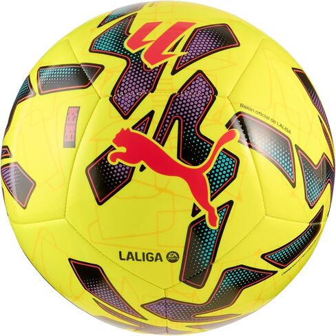Puma Unisex Orbita LaLiga 1 Machine Stitched Soccer Ball, Fluo Yellow-Multicolor AH25, 4 Puma Orbita Laliga 1 Ms in Saudi Arabia