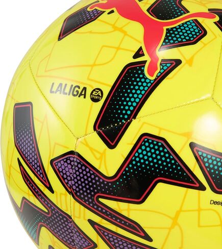 Puma Unisex Orbita LaLiga 1 Machine Stitched Soccer Ball, Fluo Yellow-Multicolor AH25, 4 Puma Orbita Laliga 1 Ms in Saudi Arabia