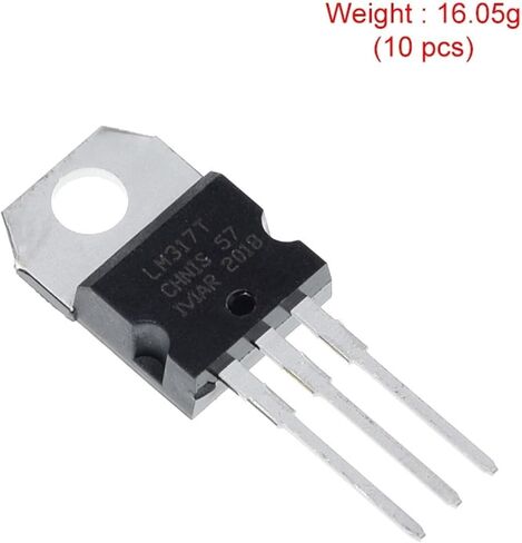 LM317 LM317T منظم الجهد 1.2 فولت إلى 37 فولت 5A TO-220 10 قطعة in Saudi Arabia