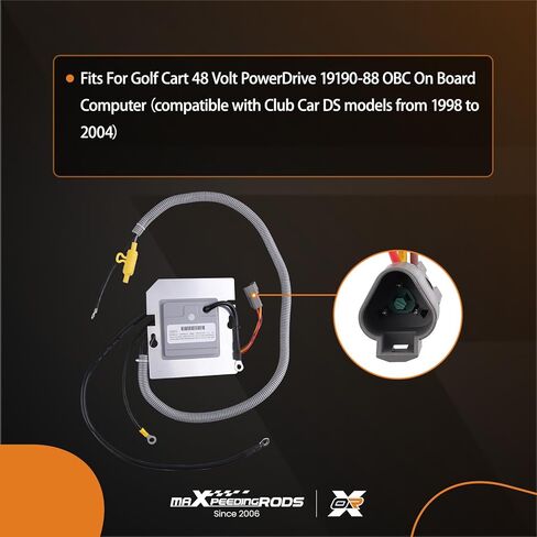 maXpeedingrods 101909901 Golf Cart On Board Computer Replaces Club Car DS Models 1998 1999 2000 2001 2002 2003 2004 with 48V Power Drive System, 3 Pin Plug in Saudi Arabia
