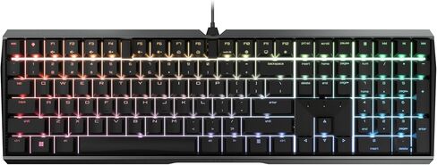 لوحة مفاتيح الألعاب الميكانيكية السلكية Cherry MX 3.0 S. هيكل من الألومنيوم مصمم للاعبين مع مفاتيح MX باللون البني. شاشة ملونة بإضاءة خلفية RGB أكثر من 16 مليون لون. لون القرنفل in Kuwait