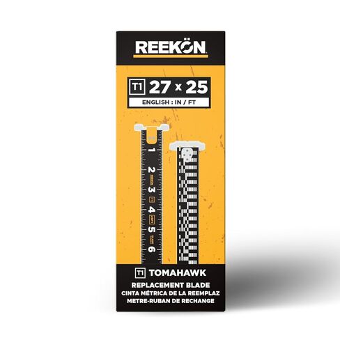 شفرة بديلة لقياس الشريط الرقمي REEKON T1 Tomahawk - 25 قدمًا / 7.6 متر وحدات مقسمة والإنجليزية ومتري - سهلة التركيب in Kuwait
