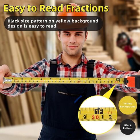 12 Pieces Tape Measure 16 ft Retractable Measuring Tape Measure Small Measure Tape with Fractions Marked Easy Read Measuring Tape Bulk Set for Engineer Contractors in Saudi Arabia
