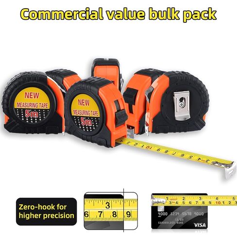 12 Pieces Tape Measure 16 ft Retractable Measuring Tape Measure Small Measure Tape with Fractions Marked Easy Read Measuring Tape Bulk Set for Engineer Contractors in Saudi Arabia