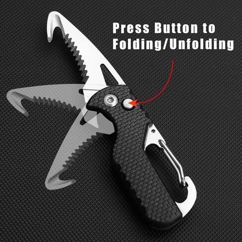 ITOKEY قطعتان من قطع صندوق الأمان، قاطع حزام الأمان EDC مع شفرة خطاف 1.1 بوصة، فتاحة عبوات قابلة للسحب للالتفاف والشريط والحزام، سكين سلسلة مفاتيح صغيرة، أدوات رائعة للنساء والرجال in Saudi Arabia