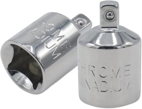 2Pcs 1/2" to 1/4" Socket Adapter, Chrome Vanadium Steel Reducer for Impact Wrench & Automotive Tools (Full Polished) in Saudi Arabia