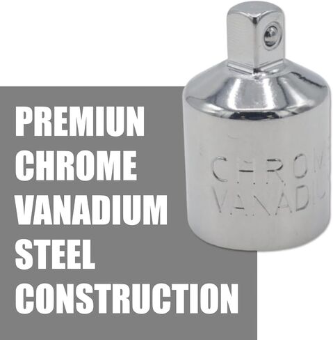 2Pcs 1/2" to 1/4" Socket Adapter, Chrome Vanadium Steel Reducer for Impact Wrench & Automotive Tools (Full Polished) in Saudi Arabia