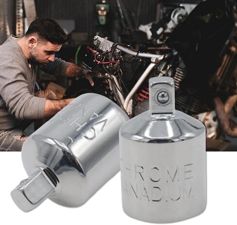 2Pcs 1/2" to 1/4" Socket Adapter, Chrome Vanadium Steel Reducer for Impact Wrench & Automotive Tools (Full Polished) in Saudi Arabia