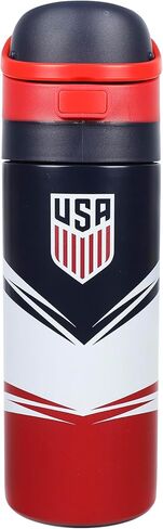 Bioworld US Soccer Logo Tribal Crest زجاجة مياه زرقاء من الفولاذ المقاوم للصدأ سعة 24 أونصة in Saudi Arabia