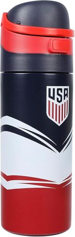 Bioworld US Soccer Logo Tribal Crest زجاجة مياه زرقاء من الفولاذ المقاوم للصدأ سعة 24 أونصة in Saudi Arabia