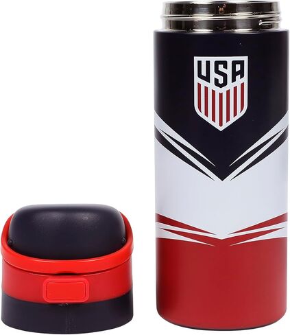 Bioworld US Soccer Logo Tribal Crest زجاجة مياه زرقاء من الفولاذ المقاوم للصدأ سعة 24 أونصة in Saudi Arabia