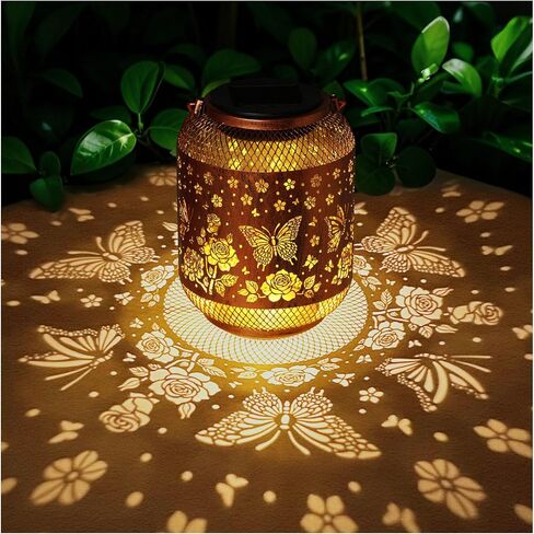 2 Pack Dragonfly Solar Garden Statues Birthday Gifts for Women Mom Grandma Hanging Solar Outdoor Waterproof Metal Garden Decor Outside for Yard,Patio,Lawn Porch,Backyard in Saudi Arabia