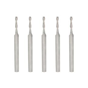 Aopin End Mill Bits 1.0mm (1/24") Engraving Machine CNC Milling Cutter 2-Edge Tungsten Steel Carbide Milling C Utter, Suitable for Plastic Bakelite PVC MDF Hardwood Board Acrylic Board 5pcs