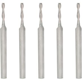 Aopin End Mill Bits 1.0mm (1/24") Engraving Machine CNC Milling Cutter 2-Edge Tungsten Steel Carbide Milling C Utter, Suitable for Plastic Bakelite PVC MDF Hardwood Board Acrylic Board 5pcs in Kuwait