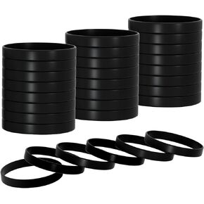 60 Pieces Blank Silicone Wristbands Silicone Bracelets Wristbands Stretch Rubber Bracelets Sports Accessories for Woman Men Teen Sports Team And Events, Group Games Gifts (12 Colors)