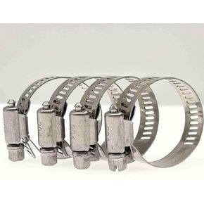 Hose Clamps 304 Stainless Steel Adjustable 21-38mm Range Worm Gear Hose Clamp Pipe Clamps Radiator Hose Clamps(Fit for 1Inch)