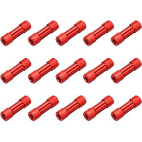 MECCANIXITY فاصل عمود المواجهة من الألومنيوم السداسي، فواصل سداسية مواجهات M3x15mm، مجموعة متنوعة من الفواصل لطائرة RC، FPV Quadcopter، CNC، أحمر، حزمة من 15